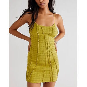 Free People Throwing Shade Mini Pepita Dress